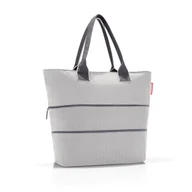 Torby i wózki na zakupy - Torba shopper e1, herringbone grey RRJ7074 - miniaturka - grafika 1