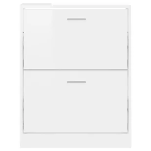 Szafka na buty, wysoki połysk, biała, 59x17x81 cm - Szafki na buty Szafka na buty, wysoki połysk, biała, 59x17x81 cm - Szafki na buty - miniaturka - grafika 6