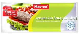 Master Woreczki Śniadaniowe Extra Grube 20X30Cm 100 Sztuk - Ściereczki, gąbki, czyściki - miniaturka - grafika 1
