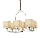 Lampy sufitowe - Lumina Deco Deco LAMPA WISZĄCA CHROMOWANA LINIANO W6 - miniaturka - grafika 1