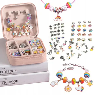 ZESTAW DO ROBIENIA BRANSOLETEK NASZYJNIKÓW KORALIKI ZAWIESZKI KREATYWNY XXL - Zestawy biżuterii dla kobiet - miniaturka - grafika 1