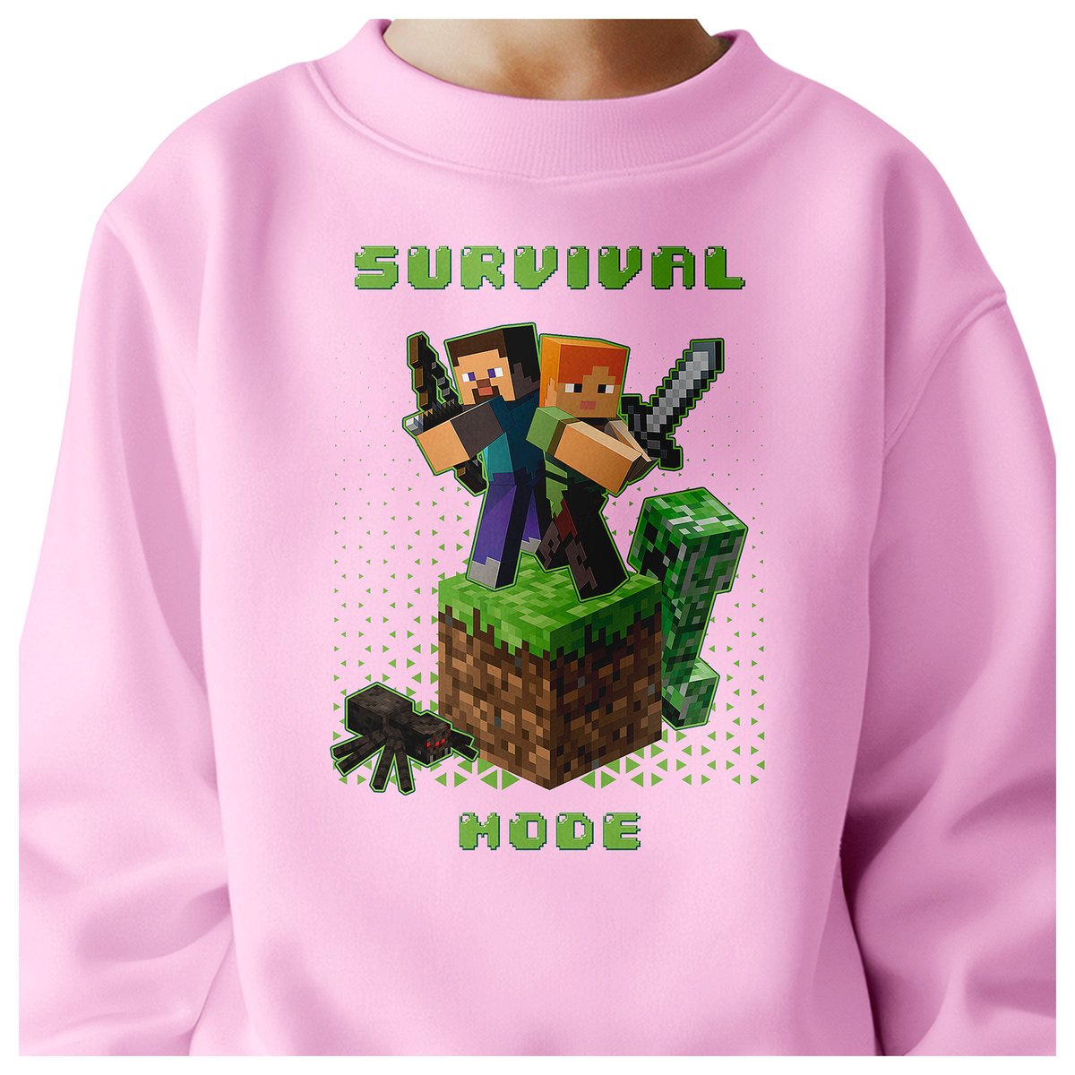 BLUZA DZIECIĘCA MINECRAFT 104 DLA DZIEWCZYNKI CHŁOPCA JAKOŚĆ
