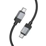 Kable USB - Kabel USB C do USB C Hoco 3A 60W 1 m X110 czarny - miniaturka - grafika 1