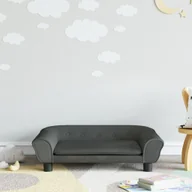 Sofy i kanapy - Sofa dla dzieci, ciemnoszara, 70x45x26 cm, aksamit Lumarko! - miniaturka - grafika 1