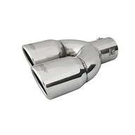 Układ wydechowy - akcesoria - Simoni Racing TRX/18L złączka wydechowa podwójna lewa okrągła/ukośna stal szlachetna Ø70xL220mm-przyłącze >58mm - miniaturka - grafika 1