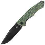 Noże - Nóż składany Bestech Keen II Black Green Damascus G10 / Titanium, Black Stonewashed CPM S35VN by Koens Craft (BT2301E) - miniaturka - grafika 1
