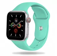 Akcesoria do smartwatchy - GK PROTECTION, Silikonowa opaska do Apple Watch 1/2/3/4/5/6/7/SE (42/44/45 mm), miętowy - miniaturka - grafika 1