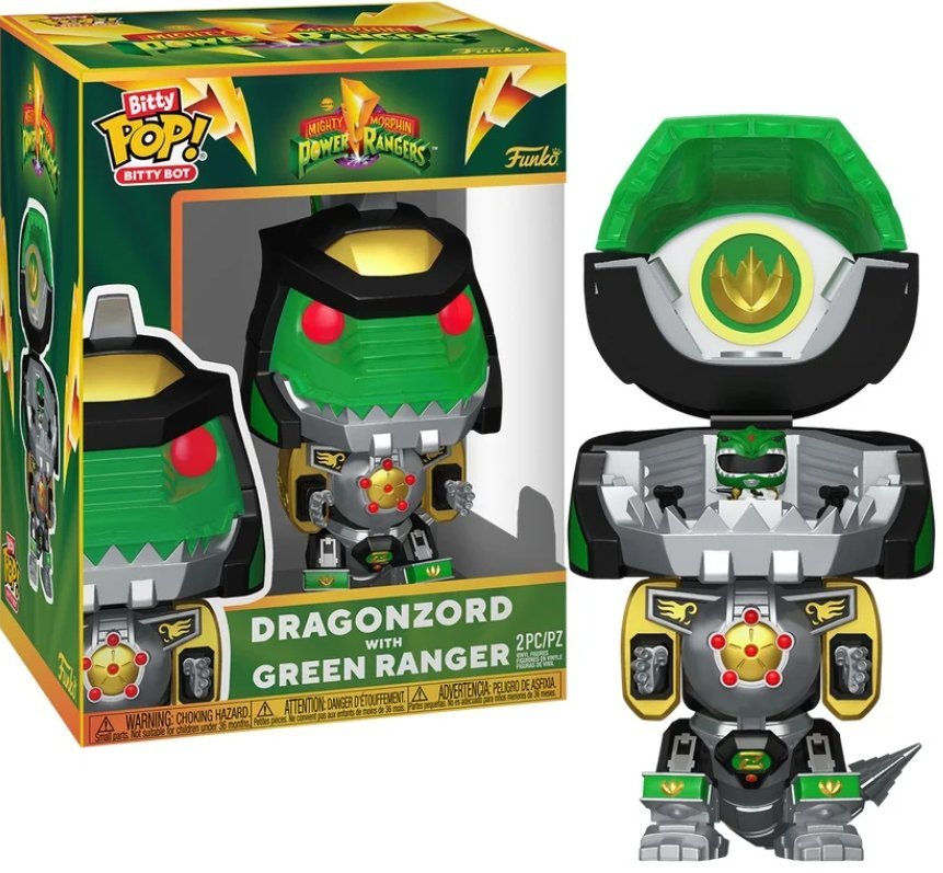 funko pop! power rangers bitty bots dragon zord with green ranger