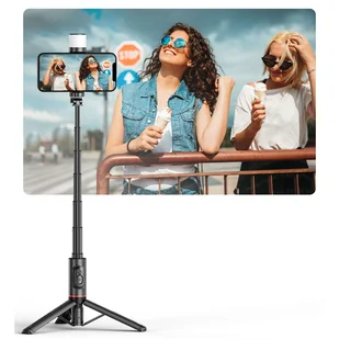 Selfie Stick Alogy Techsuit kijek do zdjęć selfie Tripod bezprzewodowy Bluetooth Remote z pilotem Black - Selfie stick - miniaturka - grafika 9