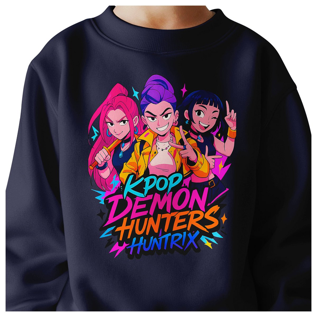 BLUZA DZIECIĘCA KPOP DEMON HUNTERS HUNTRIX 134-140 BAWEŁNIANA JAKOŚĆ