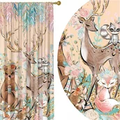 Firany i zasłony dla dzieci - Gotowe Zasłony Na Żabki 140x250 Zasłona Na Taśmie Do Pokoju Dziecięcego 188 - miniaturka - grafika 1