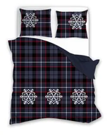 Pościel - Faro, Pościel bawełna, 220x200+2x70x80 cm, Nordic 007 kratka ganatowa - miniaturka - grafika 1