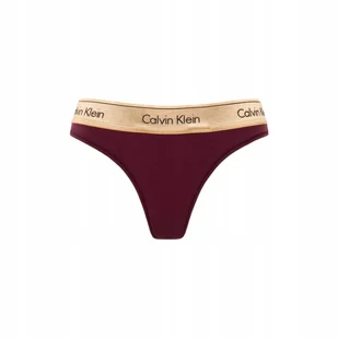 CALVIN KLEIN STRINGI DAMSKIE MAJTKI THONG 1P BORDOWE r.XS - Majtki damskie - miniaturka - grafika 1