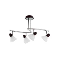 Lampy sufitowe - Lampa wisząca Emily chromowana wenge-biała 4xE14x10W wym: 35 x 20 x 53 cm metal Alfa - miniaturka - grafika 1