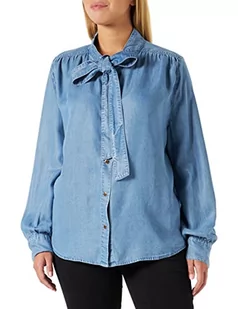 Pinko Damska koszula Gnaulio Pj893 Le, F15_jasnoniebieski-denim wyblakły, 6 - Koszule damskie - miniaturka - grafika 1