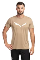 Koszulki męskie - Salewa Koszulka trekkingowa męska Solidlogo Dry SS beżowa 52_XL - miniaturka - grafika 1
