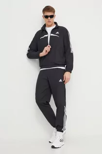 Dresy męskie - adidas dres męski kolor czarny - grafika 1