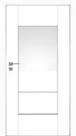 Drzwi wewnętrzne - Dre Drzwi Wewnętrzne Poziome Szyby Auri 2 Okleina Biała Mat - miniaturka - grafika 1