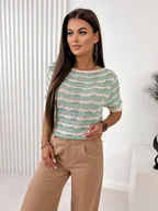 Swetry damskie - SWETER BIBAR MIĘTOWY UNI - Ubra - miniaturka - grafika 1