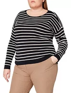 Swetry damskie - GERRY WEBER Damski sweter z rękawem 1/1, niebieski/ecru/biały w paski, 44, Niebieski/Ecru/Bia?e paski, 44 - miniaturka - grafika 1