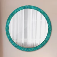Lustra - Lustro dekoracyjne okrągłe Kompozycja zielona i złota - miniaturka - grafika 1