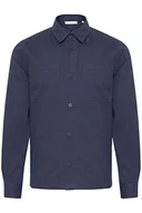 Koszule męskie - CASUAL FRIDAY Męska koszula Anton Cotton Twill Overshirt, 194013_ciemna granatowa, S, 194013_dark Navy, S - miniaturka - grafika 1