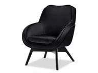 Fotele - Miękki Fotel Do Salonu Z Czarnego Weluru Mers Kubełkowy - miniaturka - grafika 1