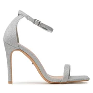 Sandały damskie - Sandały DeeZee FB89725-19 Srebrny - miniaturka - grafika 1