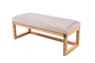 Emra Wood Design, Ławka na buty LPG-2 90 cm, naturalne siedzisko gładkie, srebrny - Ławki do przedpokoju - miniaturka - grafika 1