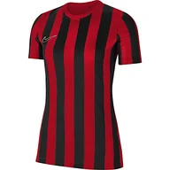 Koszulki i topy damskie - NIKE Damska koszulka z krótkim rękawem Dri-FIT Division IV Uniwersytet czerwony/czarny/biały L - miniaturka - grafika 1