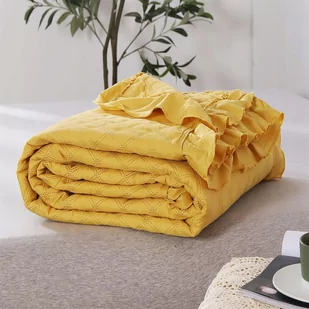 Narzuta 140 x 200 Pikowana Dwustronna Ruffy Muszt - Narzuty - miniaturka - grafika 4