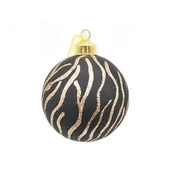 Bombki - Bombka szklana czarno-złota 8 cm - miniaturka - grafika 1