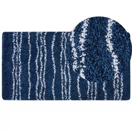 Dywany - Dywan shaggy 80x150 cm niebieski z białym TASHIR - miniaturka - grafika 1
