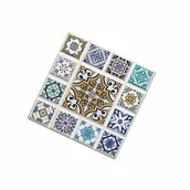 Deski do krojenia - Podkładka pod szklanki, ceramika/korek, 11 x 11 cm, romb kod: ZS-057638 - miniaturka - grafika 1