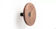Wieszaki i stojaki - Wieszak ścienny Zoot 120 Drewniany Orzech Włoski z Czarnym - miniaturka - grafika 1