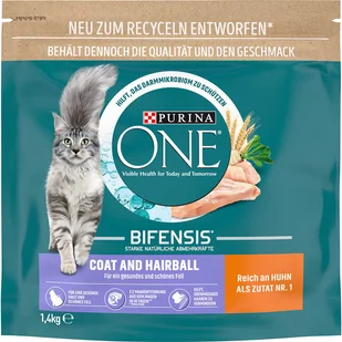 Purina One Coat&Hairball 1,5 kg - Sucha karma dla kotów - miniaturka - grafika 1