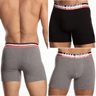 Majtki męskie - BOKSERKI MĘSKIE Lama 1052SZG dopasowane szorty BAWEŁNA 2 PARY - XXL - miniaturka - grafika 1