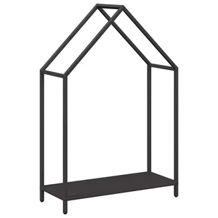 vidaXL Stojak na drewno opałowe, czarny, 60x25x90 cm - Wózki magazynowe - miniaturka - grafika 1