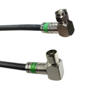 Kable - Kabel antenowy | wtyk TV kątowy - F kątowy | 50m - miniaturka - grafika 1