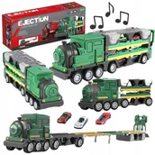 Zabawki konstrukcyjne - ZESTAW TOR WYŚCIGOWY POCIĄG POJAZD SAMOCHODZIKI EFEKTY DŹWIĘKOWE - miniaturka - grafika 1