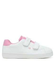 Tommy Hilfiger Sneakersy Low Cut Velcro Sneaker T1A9-33965-1355 S Biały - Buty dla dziewczynek - miniaturka - grafika 1