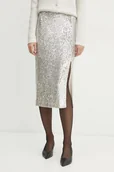 Spódnice - Morgan spódnica JESQUIA kolor srebrny midi ołówkowa JESQUIA - miniaturka - grafika 1