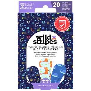 Wild Stripes Kids Sensitive, plastry dla dzieci, Space, 20 sztuk - Inne akcesoria do pielęgnacji dzieci - miniaturka - grafika 1