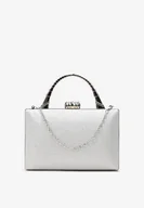 Torebki damskie - Srebrna Połyskująca Torebka Kopertówka Driveria - miniaturka - grafika 1