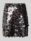 Spódnice - Spódnica mini z cekinowym obszyciem model ‘JADEL’ - miniaturka - grafika 1