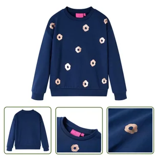 Bluza dziecięca - granatowa - 104 - Bluza Dziecięca - Bluzy dla dziewczynek - miniaturka - grafika 1