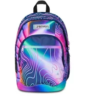 Plecaki szkolne i tornistry - Seven Podwójny plecak szkolny, różowy, Mapset Girl, plecak z podwójną komorą z kieszenią na komputer lub tablet, kieszenią na butelkę i organizerem, plecak do gimnazjum i wyższej, dziewczynki, Różowy, - miniaturka - grafika 1