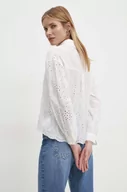 Koszule damskie - Answear Lab koszula bawełniana damska kolor biały regular z kołnierzykiem klasycznym - miniaturka - grafika 1