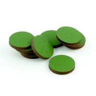 Akcesoria do gier planszowych - Znaczniki drewniane okrągłe zielone 22x3mm 10szt Nowa - miniaturka - grafika 1
