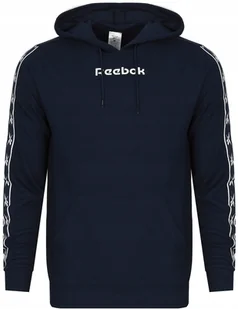 REEBOK - BLUZA MĘSKA Z KAPTUREM - RL VECTOR TAPE OTH HOODIE HZ3369 granat - Bluzy męskie - miniaturka - grafika 1